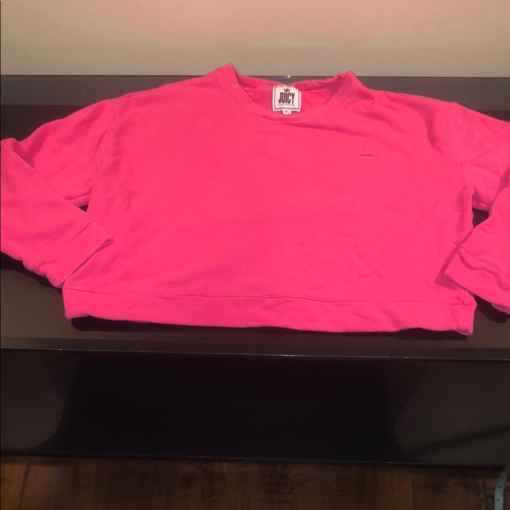 Juicy Crop Pink Crown Pullover